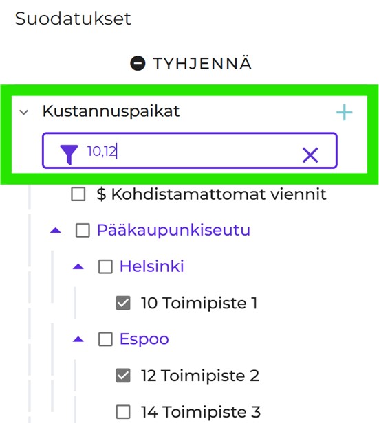 Accuna web suodatukset